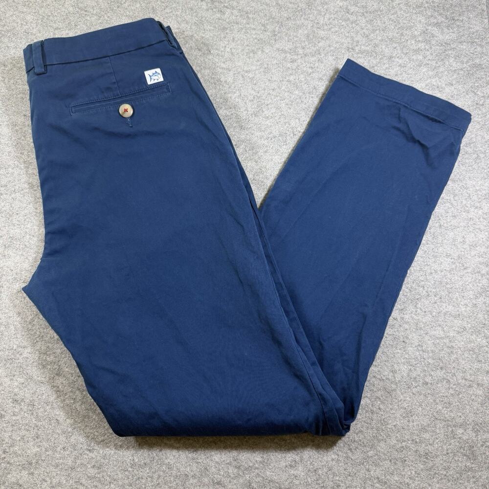 Southern Tide Tailored Fit Chinos Men's 34x32 Golf Stretch Navy Blue Preppy